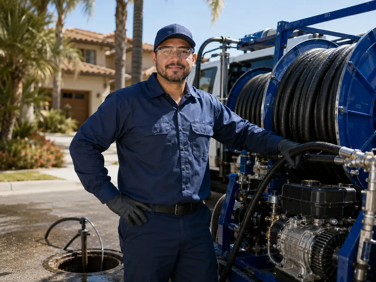 Hydro jet sewer cleaning in Montclair