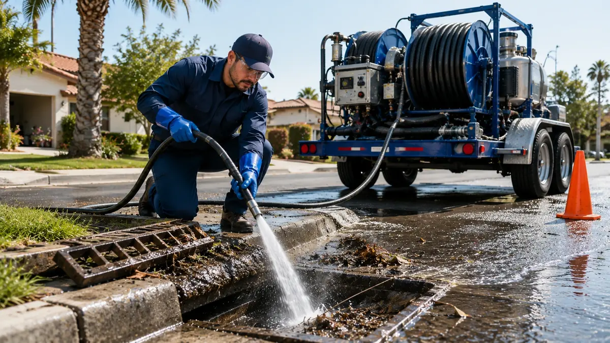 Storm Drain Hydro Jet Cleaning in Montclair